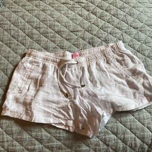 Lilly Pulitzer White Linen Shorts, XL Size